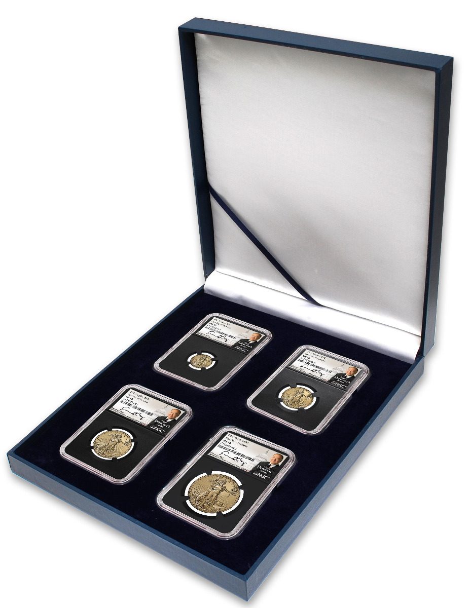 2022 Four-Piece American Gold Eagle Type 2 Set NGC MS70 First Day of Release Edmund C. Moy Signatures - Westminster Mint