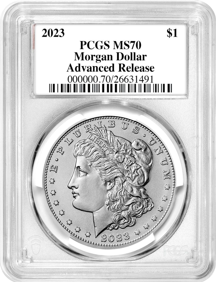 2023 Morgan & Peace Silver Dollars PCGS MS70 Advance Release w/John Dannreuther Signatures - Westminster Mint