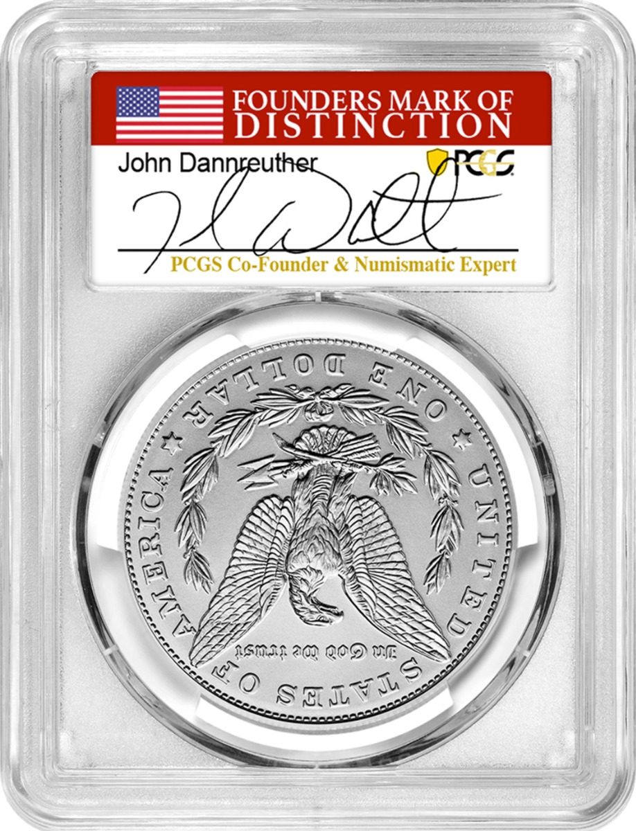 2023 Morgan & Peace Silver Dollars PCGS MS70 Advance Release w/John Dannreuther Signatures - Westminster Mint