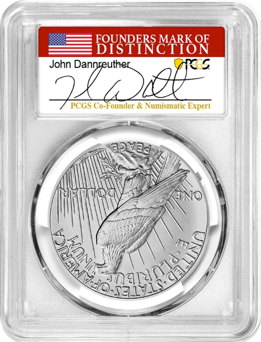 2023 Morgan & Peace Silver Dollars PCGS MS70 Advance Release w/John Dannreuther Signatures - Westminster Mint
