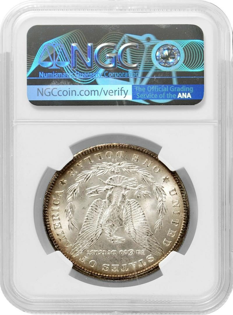 1880 CC Morgan Dollar NGC MS63 Mint Error Obverse Struck Thru - Westminster Mint
