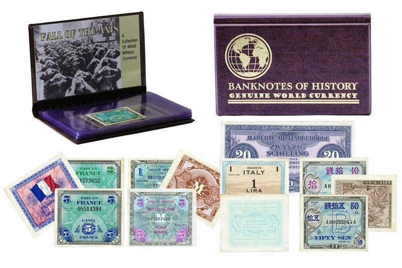Allied Military Currency 8 Banknote Collection Folio - Westminster Mint