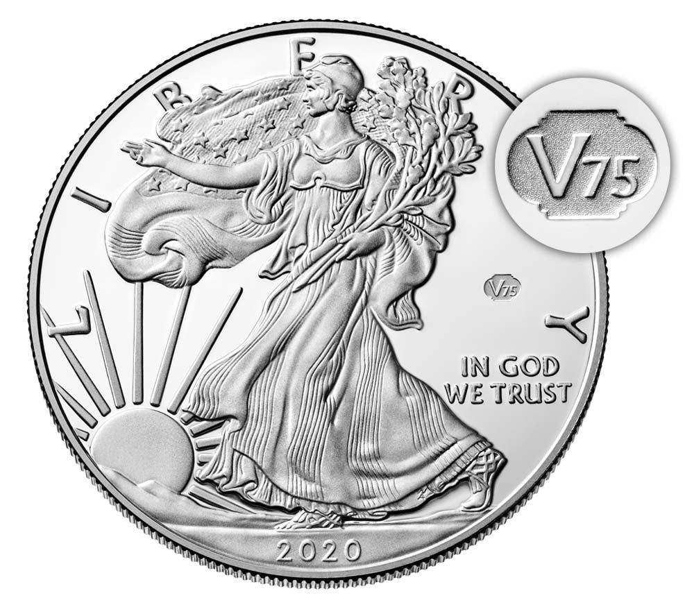 2020 W Silver Eagle V75 Privy mark Absolute Rarity - Westminster Mint