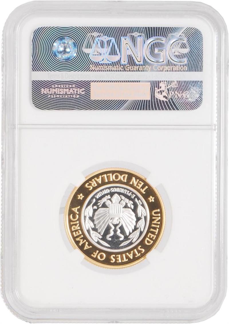 2000 W $10 Library of Congress PR70 Hand Signed by Michael Castle Gold & Platinum coin - Westminster Mint