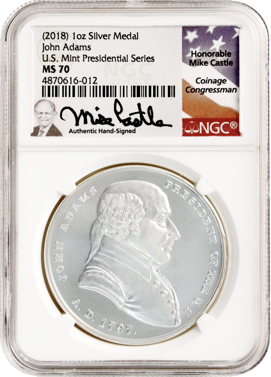 2018 John Adams Medal Castle Signature - Westminster Mint
