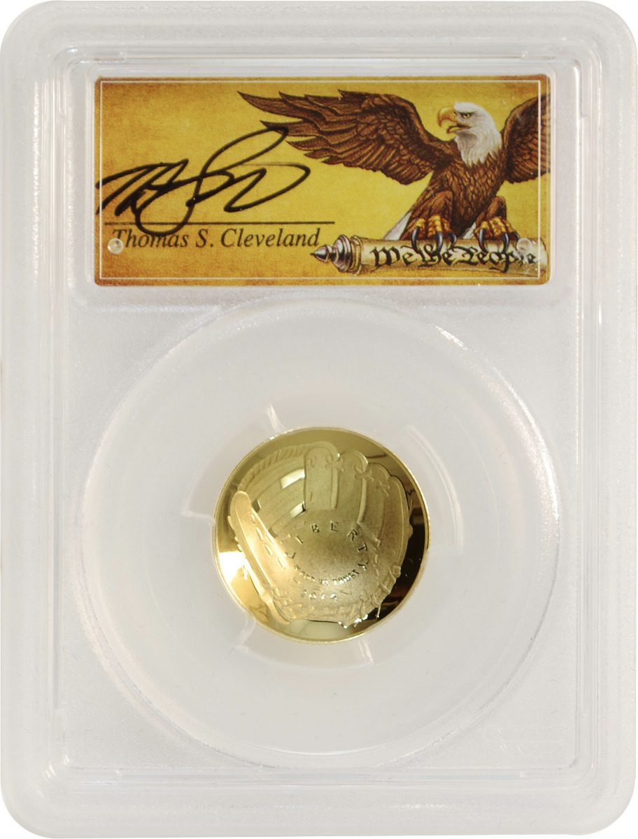 2014 W $5 Baseball Hall of Fame PCGS PR70 DCAM Thomas S. Cleveland Signature - Westminster Mint