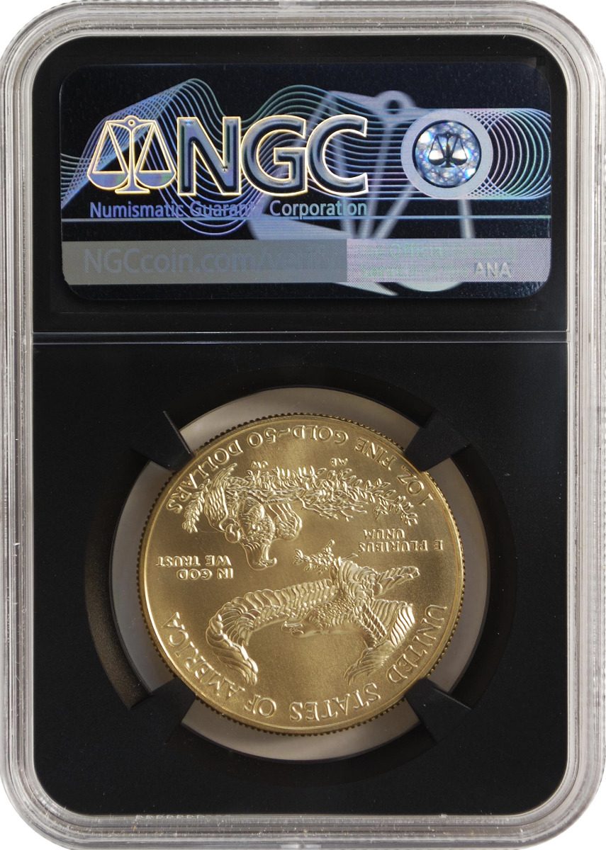 2021 $50 Gold Eagle NGC MS70 First Day of Issue Anna Cabral Signatures Final issue Type 1 design - Westminster Mint