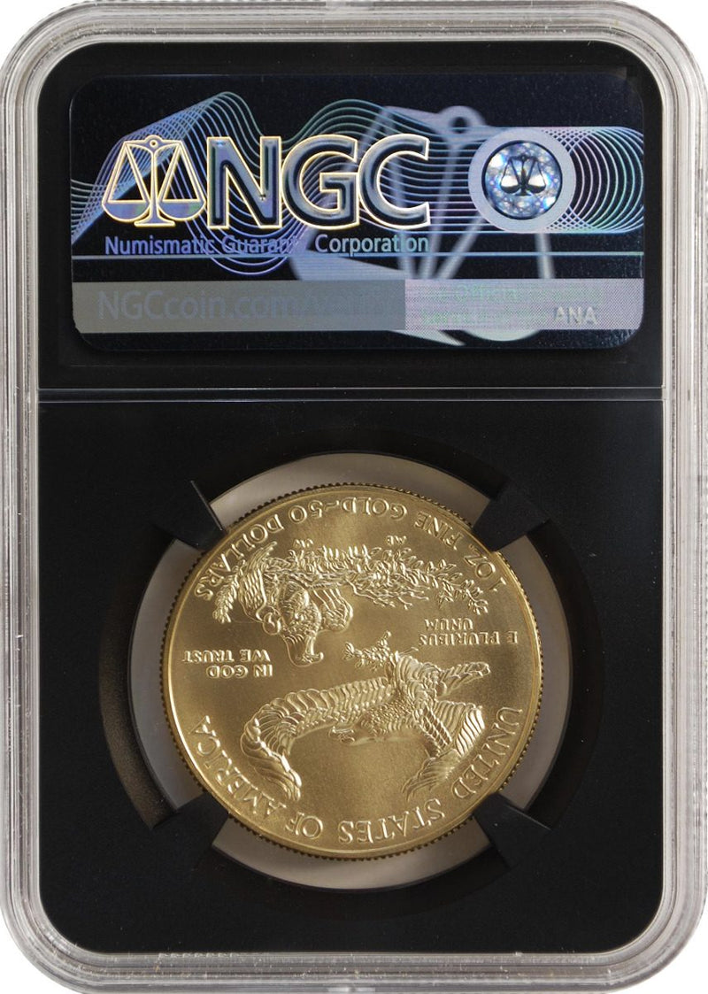 2021 $50 Gold Eagle NGC MS70 First Day of Issue Anna Cabral Signatures Final issue Type 1 design - Westminster Mint