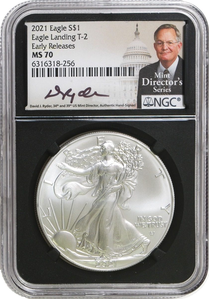 2021 Five-Piece Gold/Silver T2 Set NGC MS70 David J. Ryder Signatures - Westminster Mint