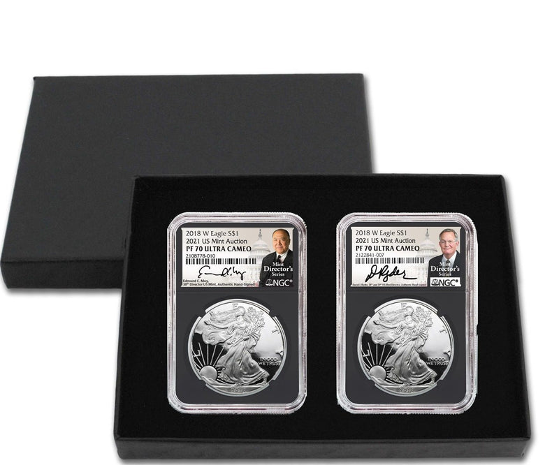 2018 W T1 SILVER EAGLES U.S. MINT HOARD PR70 MDS MOY/RYDER SIGNATURES - ABSOLUTE RARITY - Westminster Mint