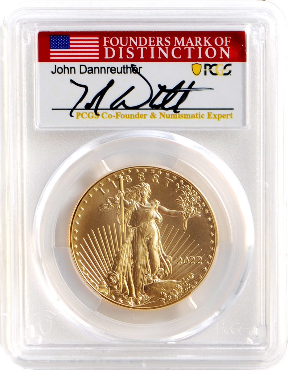 2022 $50 American Gold Eagle NGC MS70 FDOI John Dannreuther Signature - Westminster Mint