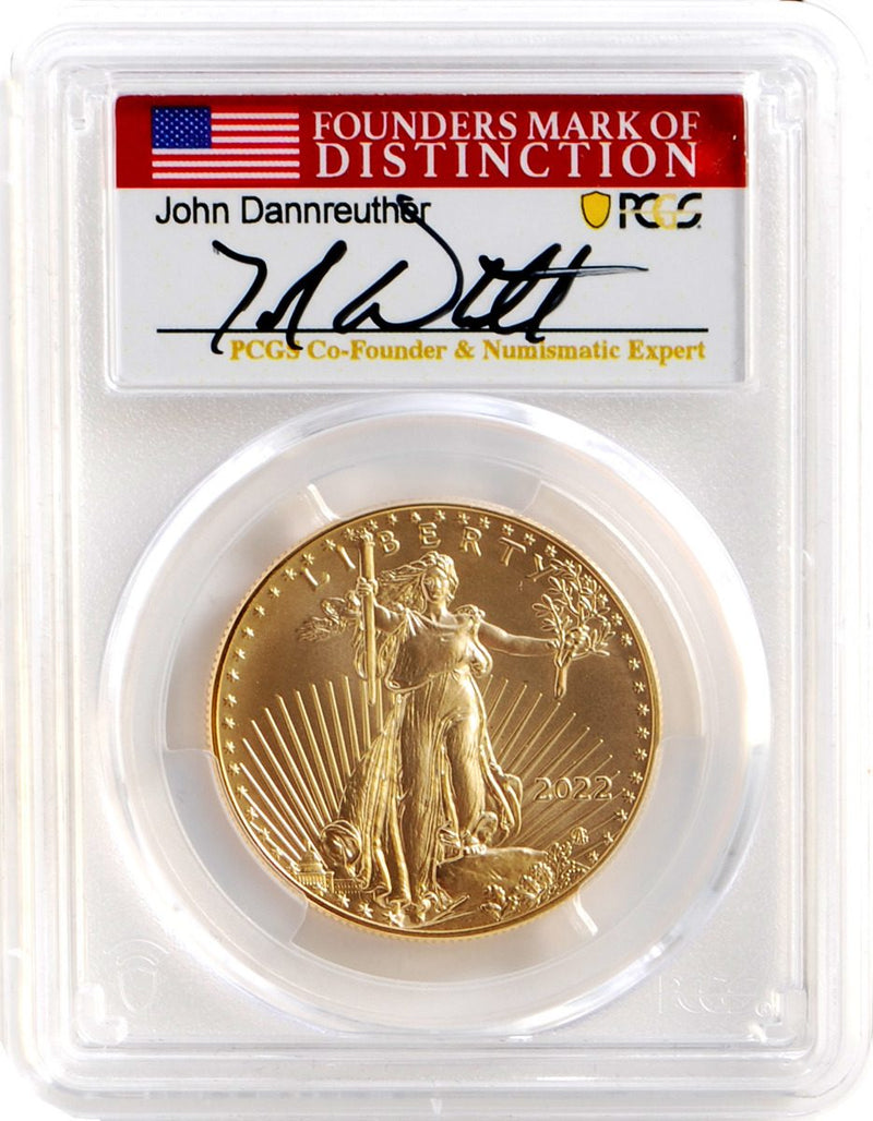 2022 $50 American Gold Eagle NGC MS70 FDOI John Dannreuther Signature - Westminster Mint