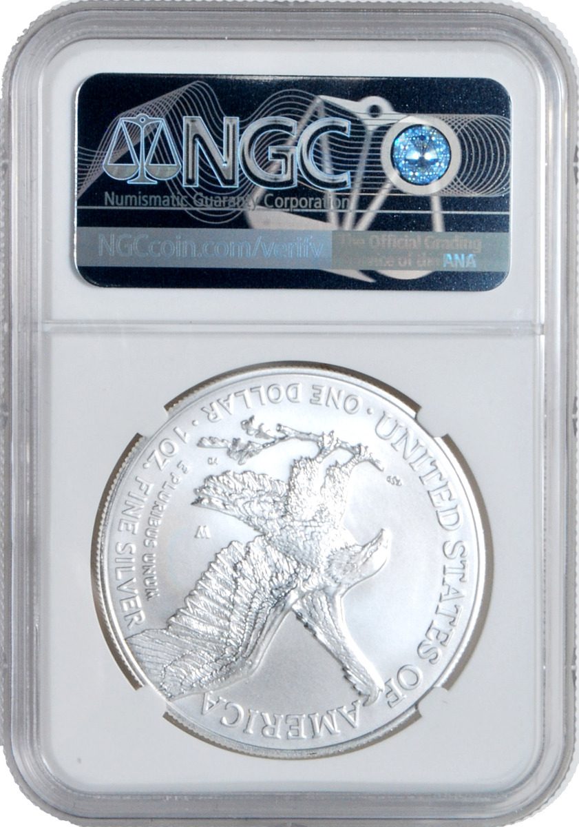 2022 W First Ever T2 Burnished Silver Eagle New MCR Michel Castle Label - Westminster Mint