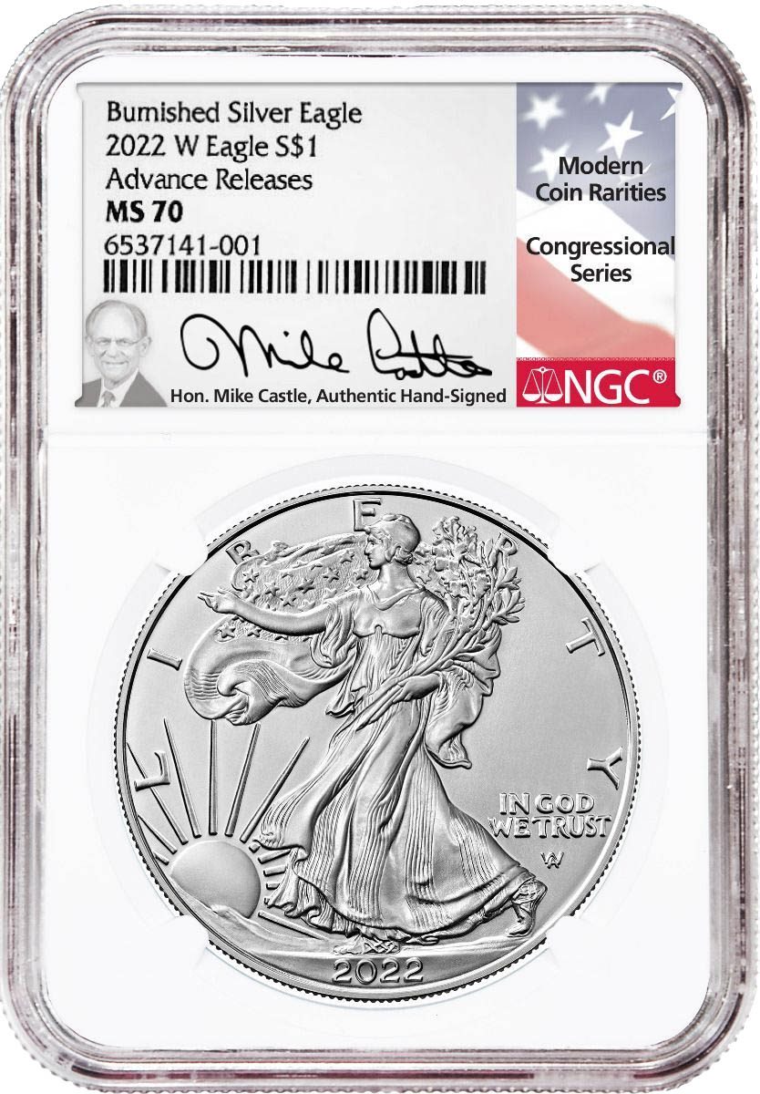 2022 W Burnished Gold & Silver Eagles Advance Release Michael Castle - Westminster Mint