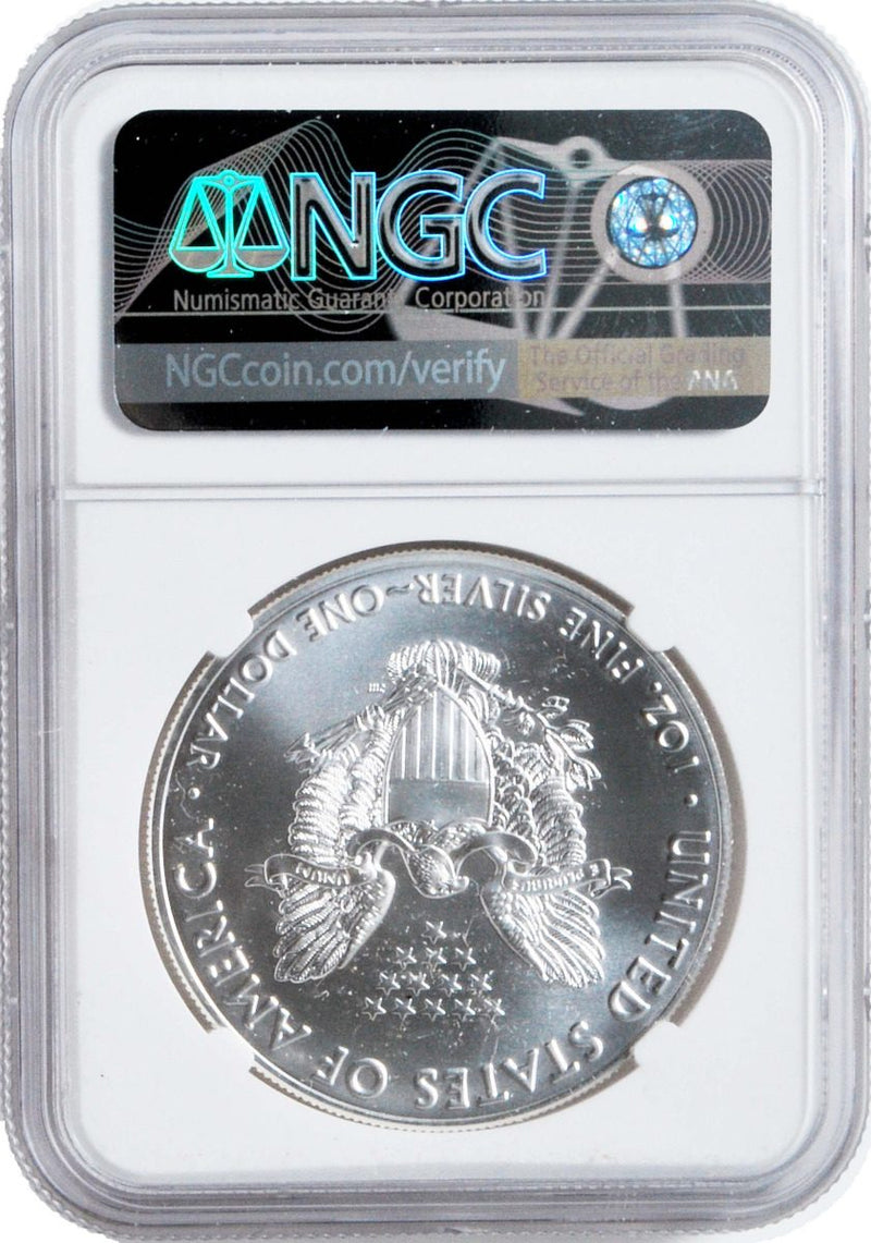 2021 Silver Eagle Type 1 & Type 2 - At Dusk & Dawn 35th Anniversary NGC MS69 2-PC set with matched Numbers Michael Castle Signature - Westminster Mint