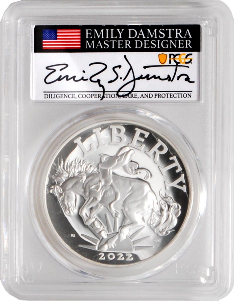 2022 P American Liberty Medal PCGS PR70 First Day of Issue w/Damstra Signature - Westminster Mint