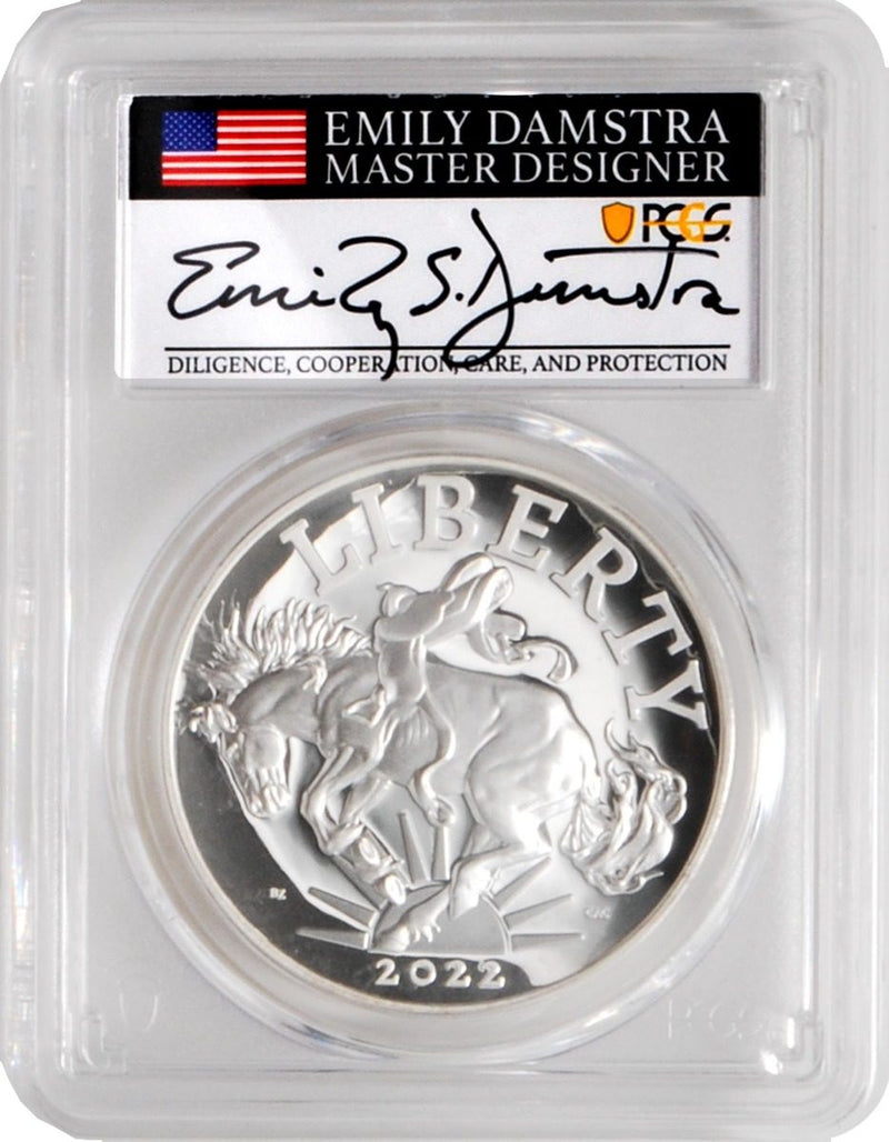 2022 P American Liberty Medal PCGS PR70 First Day of Issue w/Damstra Signature - Westminster Mint