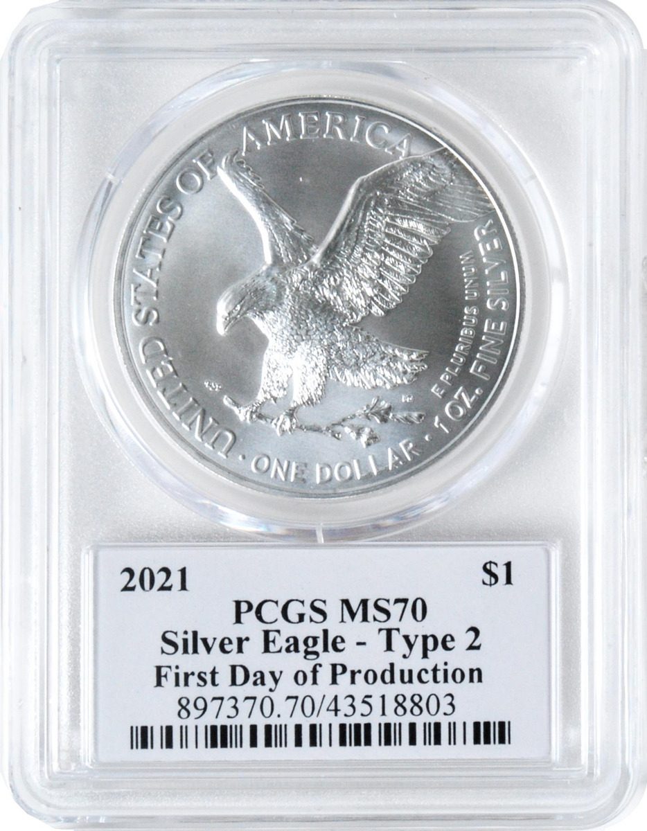 2021 Silver Eagles Last Day of production First Day of Production MS70 - Westminster Mint