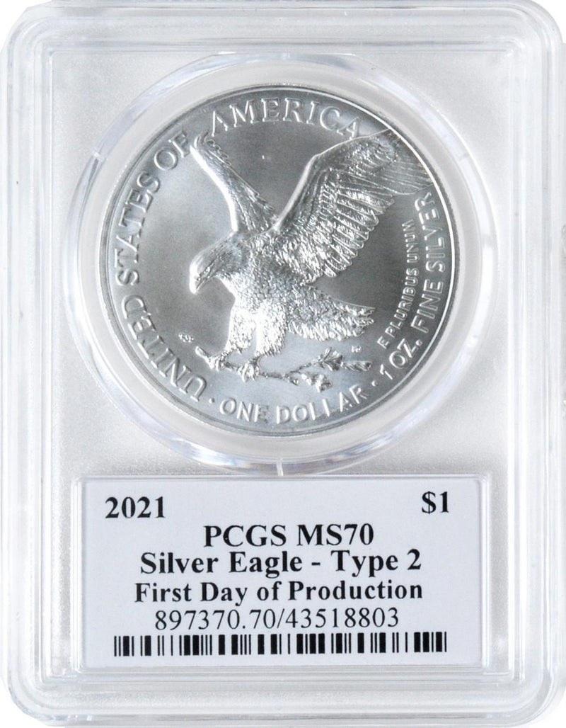2021 Silver Eagles Last Day of production First Day of Production MS70 - Westminster Mint