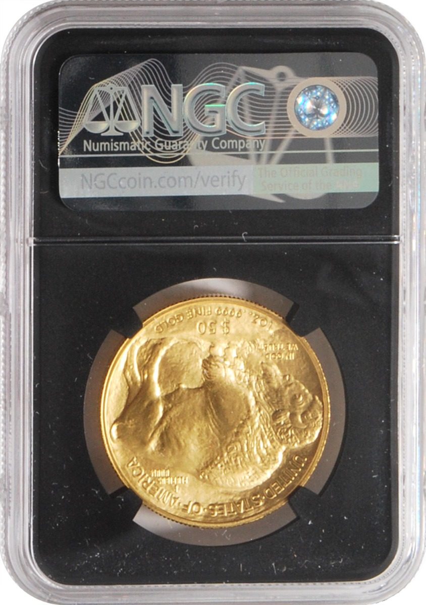 2023 $50 Gold Buffalo NGC MS70 w/ Edmund C. Moy & David Ryder Signatures - Westminster Mint