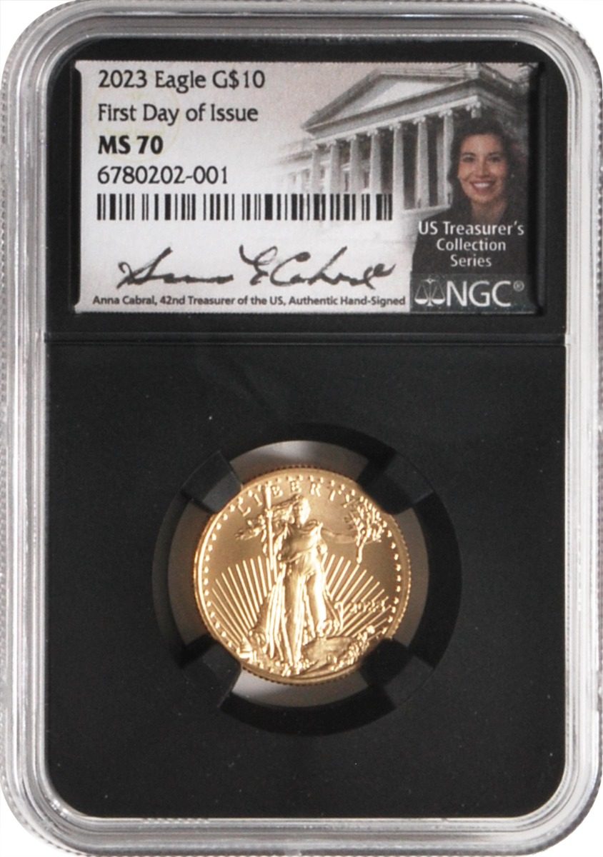 2023 Four-Piece American Gold Eagle Set MS70 First Day of Issue w/Cabral Signatures - Westminster Mint