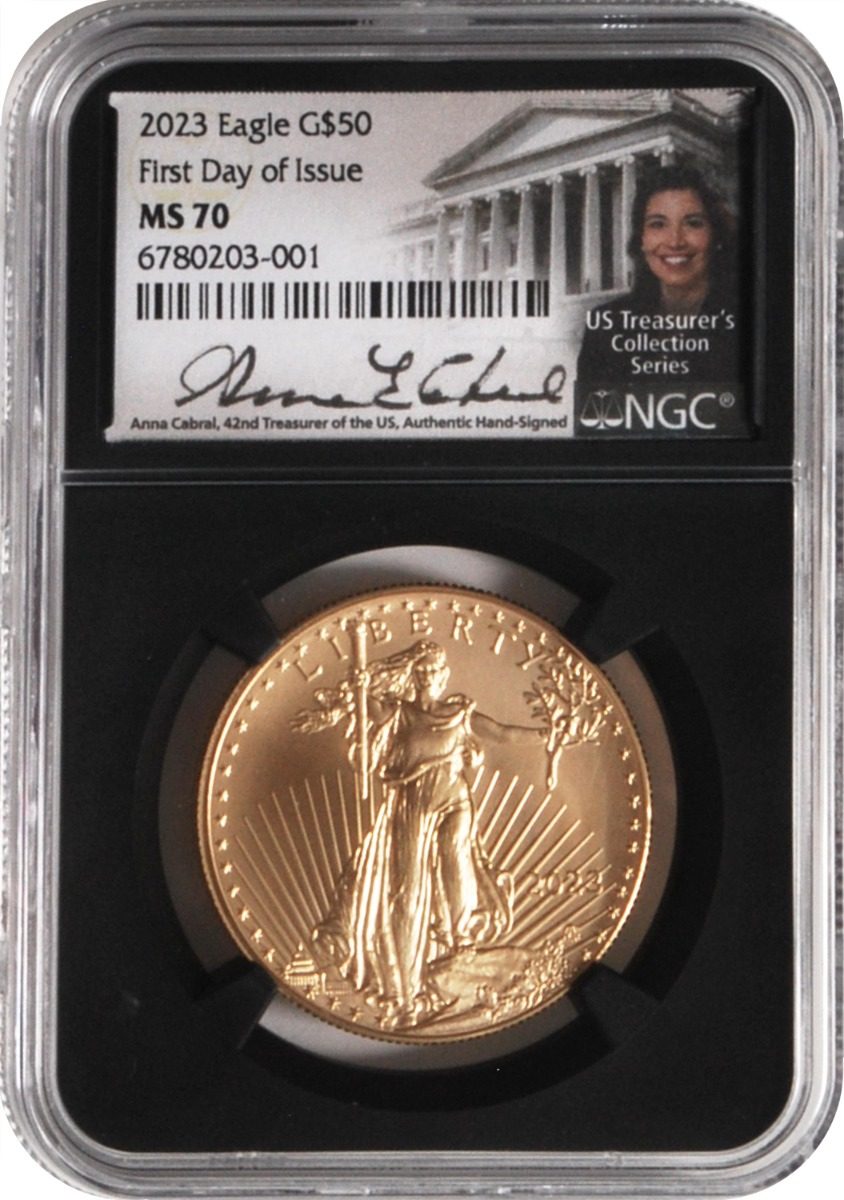 2023 Four-Piece American Gold Eagle Set MS70 First Day of Issue w/Cabral Signatures - Westminster Mint