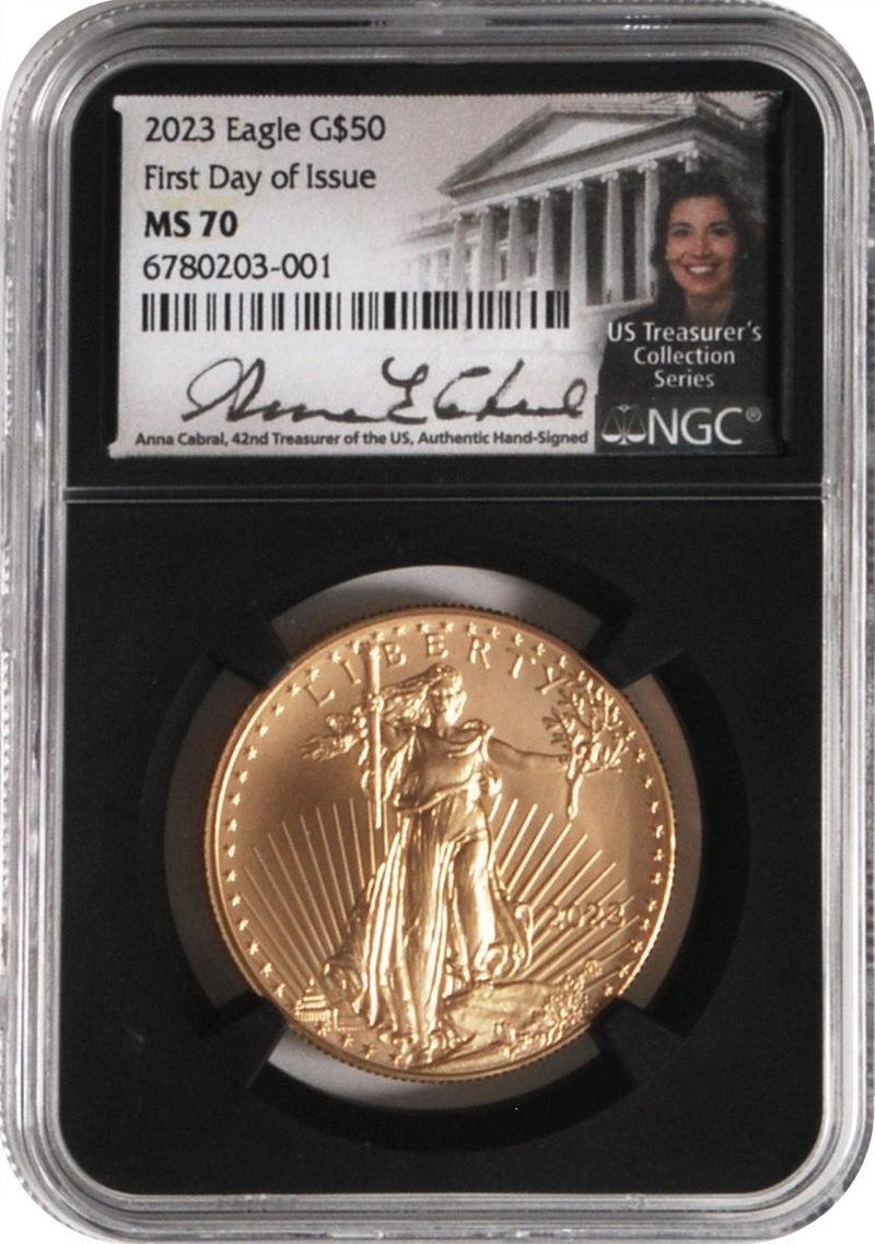 2023 Four-Piece American Gold Eagle Set MS70 First Day of Issue w/Cabral Signatures - Westminster Mint