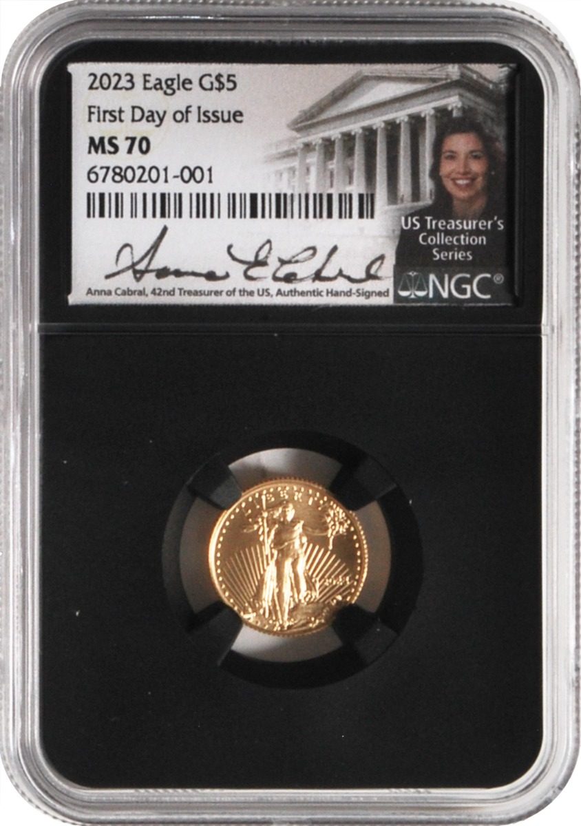 2023 Four-Piece American Gold Eagle Set MS70 First Day of Issue w/Cabral Signatures - Westminster Mint