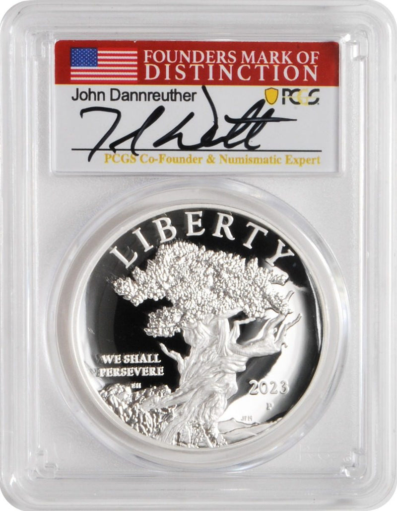 2023 P American Liberty Silver Medal PCGS PR70 DCAM Advanced Release Signed by PCGS Founder John Dannreuther - Westminster Mint