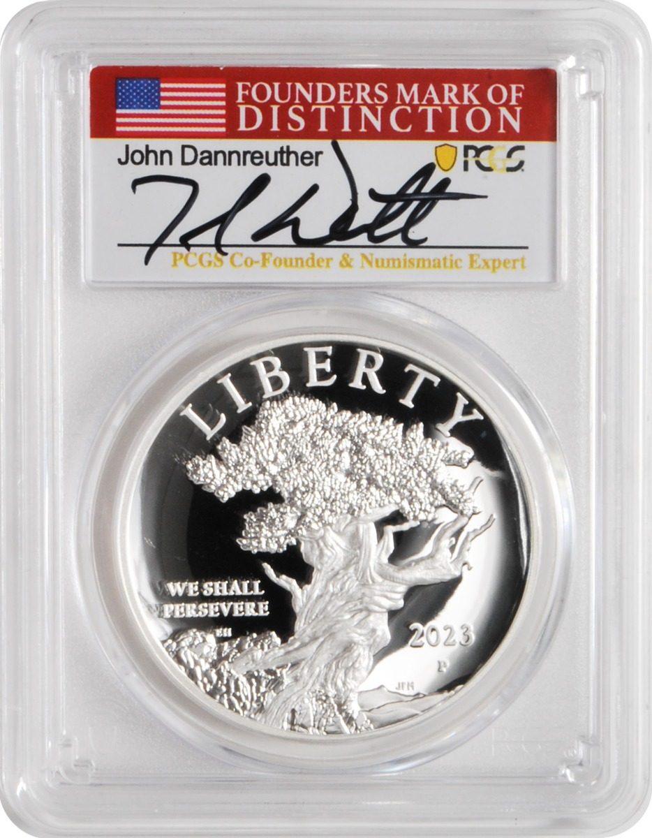 2023 P American Liberty Silver Medal PCGS PR70 DCAM Advanced Release Signed by PCGS Founder John Dannreuther - Westminster Mint