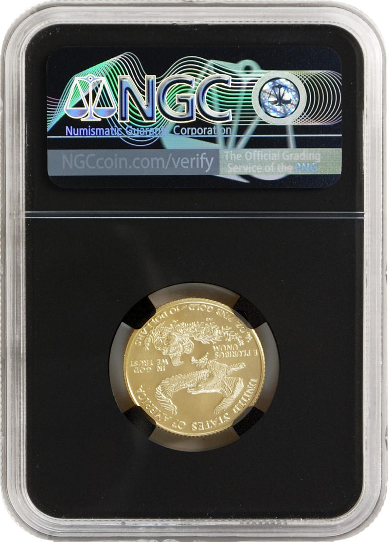 1999 W $10 Gold Eagle NGC MS70 W/ Unfinished Dies - Major Mint Error/Die Variety Coin - Anna Cabral Signature - Westminster Mint