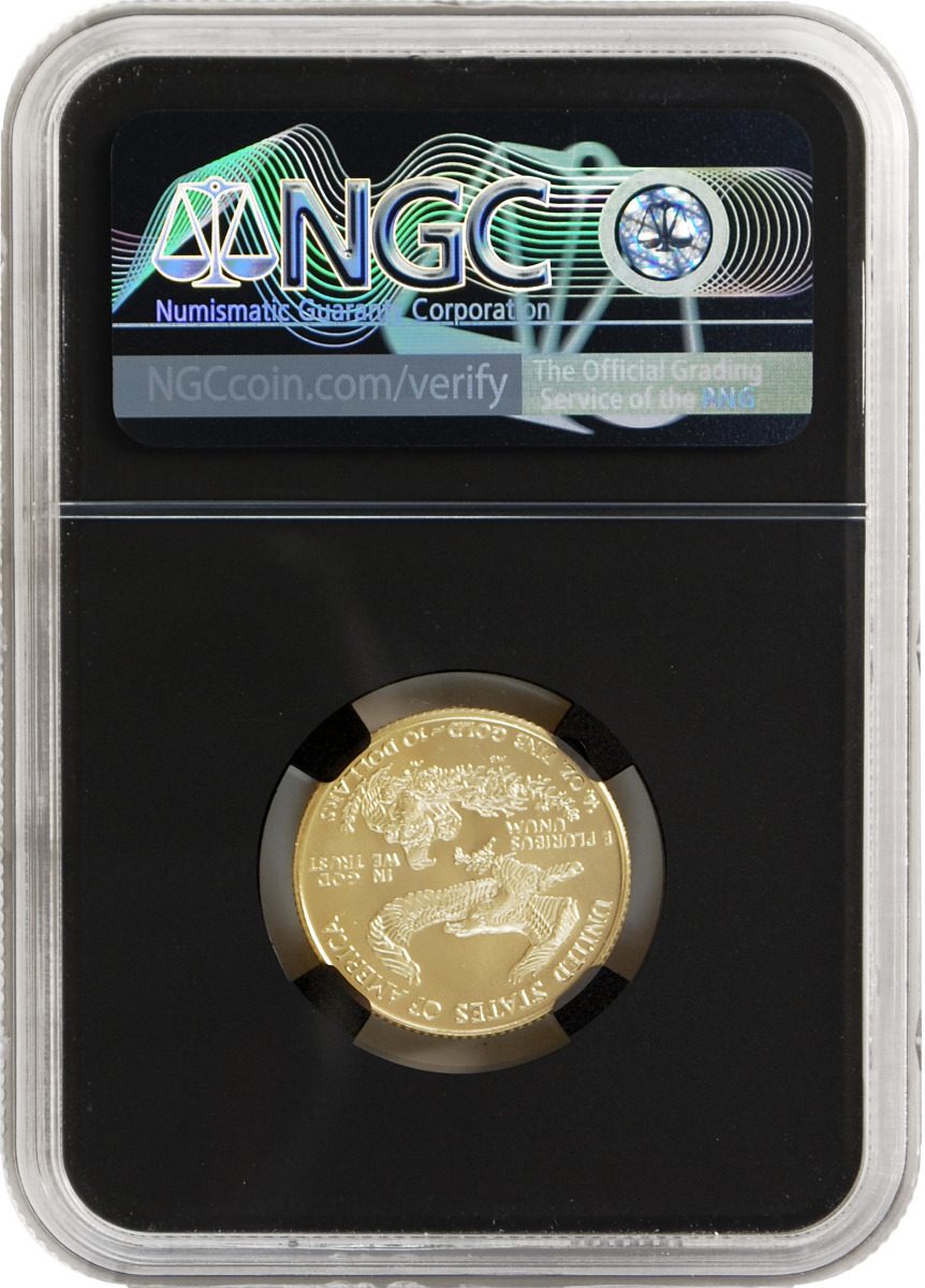 1999 W $10 Gold Eagle NGC MS70 W/ Unfinished Dies - Major Mint Error/Die Variety Coin - Anna Cabral Signature - Westminster Mint