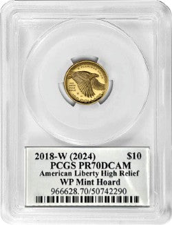 2018 $10 GOLD HIGH RELIEF WP HOARD DAMSTRA