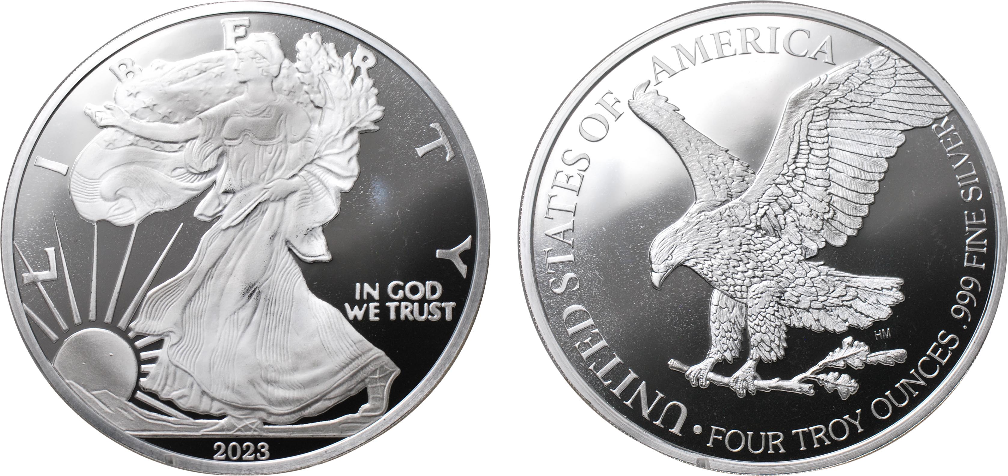 Buffalo Eagle Morgan Tribute - 4 oz. .999 Pure Silver