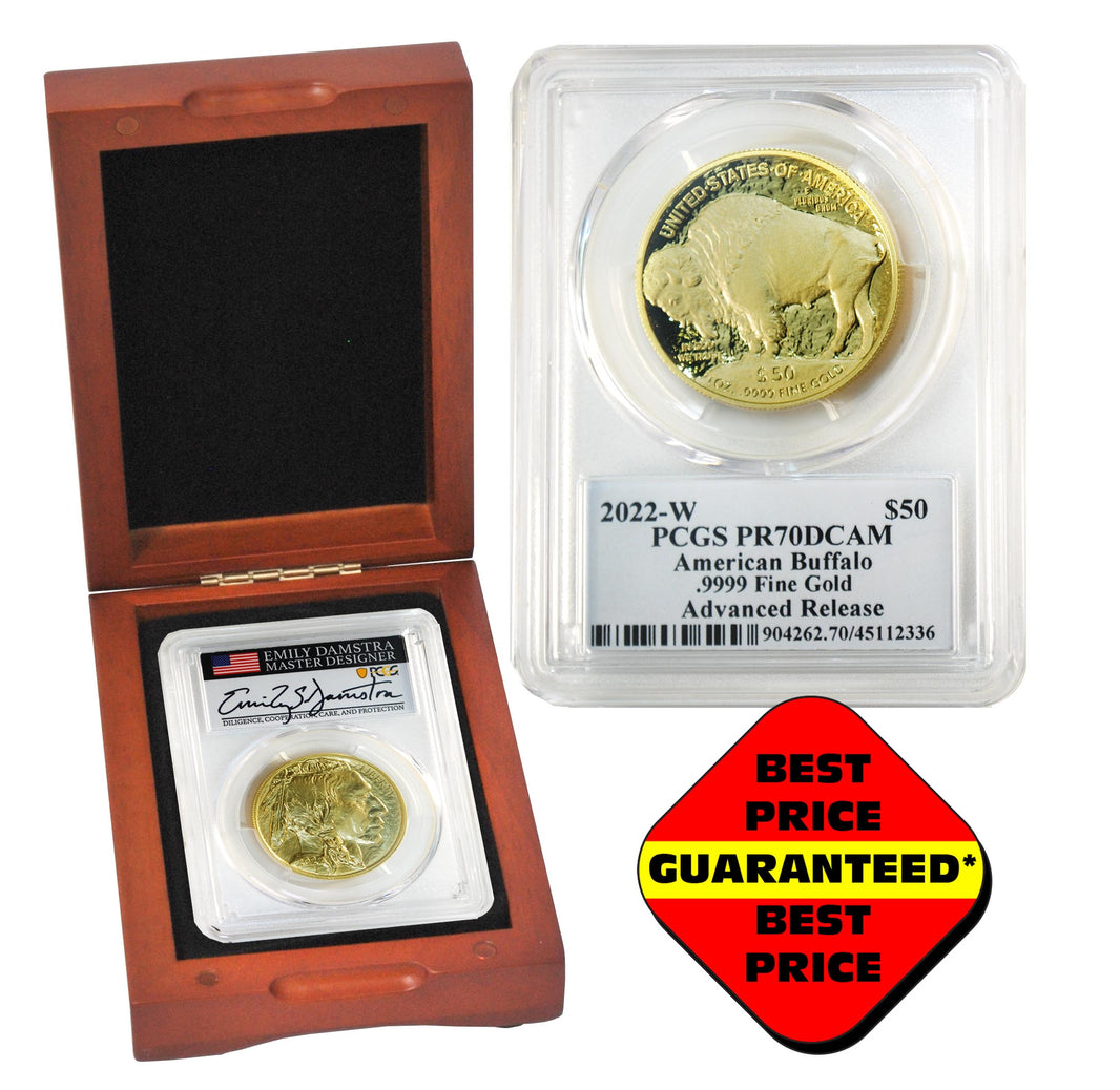 2022 W $50 Buffalo NGC PF70 Advance Release – Moy/Ryder Signatures Low Mintage of only 2,400 coins