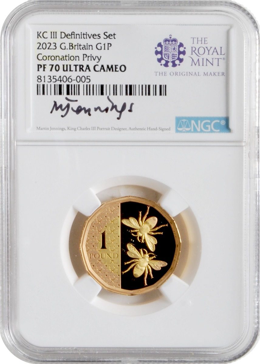 2023 Definitives Royal Mint Gold 8pc Collection NGC PF70 Martin Jennings signature label