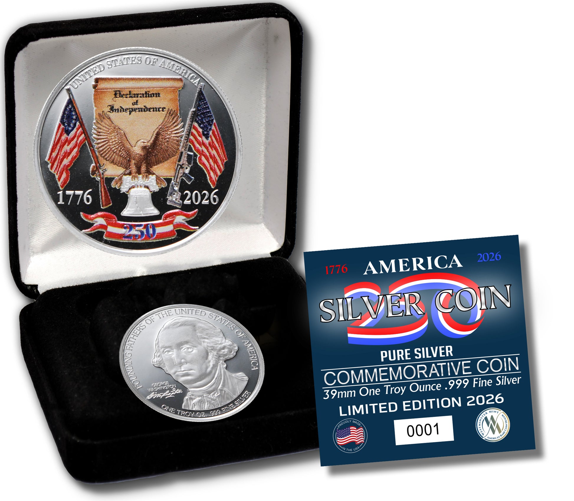 America 250 1oz Color LTD 2026 - Westminster Mint