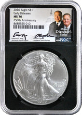 2026 1 oz ASE MS70 ER Moy/ Ryder 250