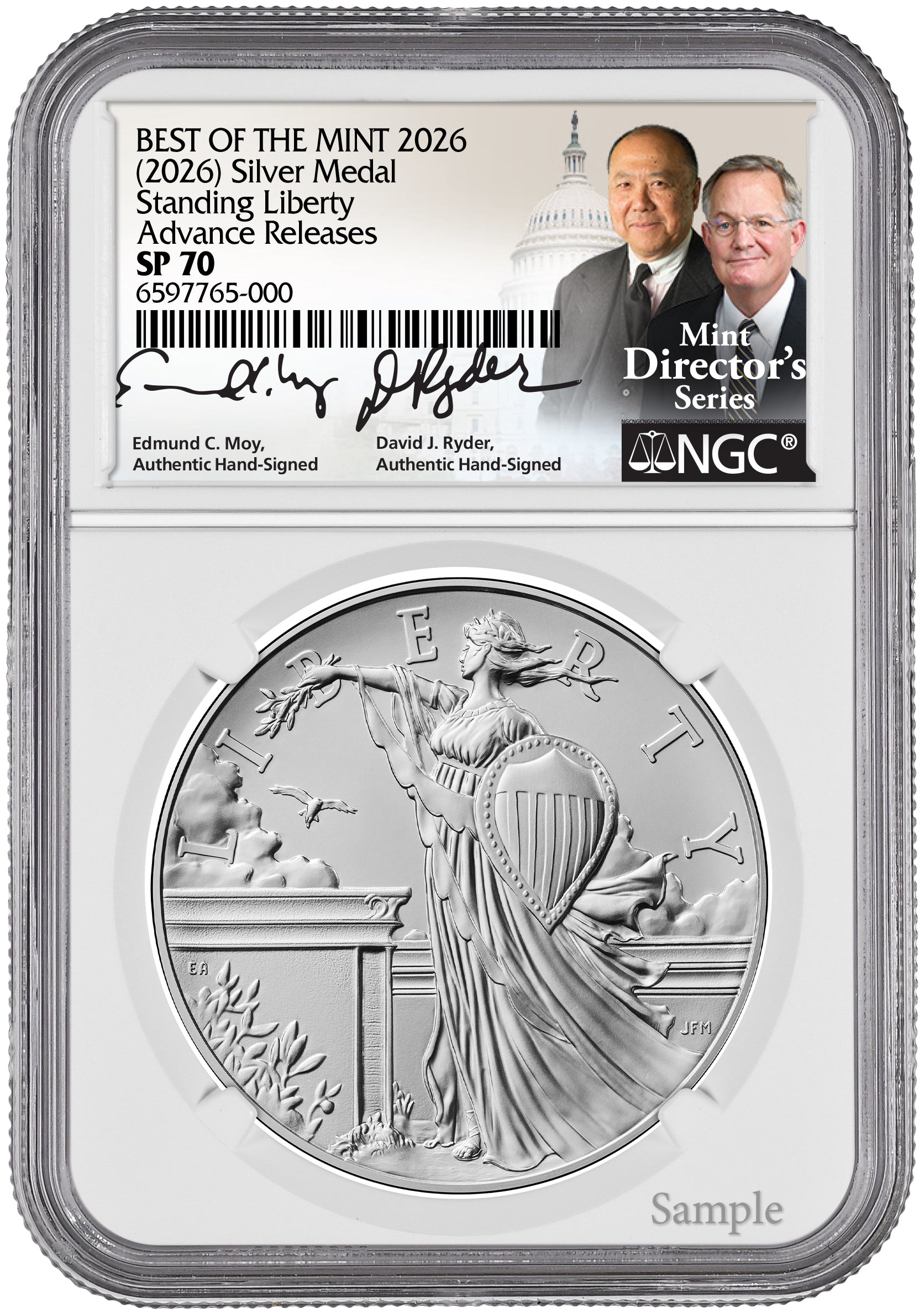 1916 STANDING LIBERTY SET SP70 MOY/RYDER