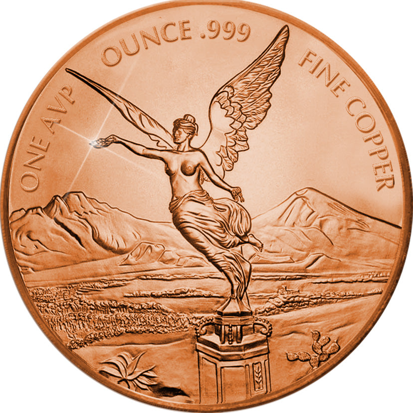 LIBERTAD MEXICO AVP .999 COPPER 1OZ ROUND