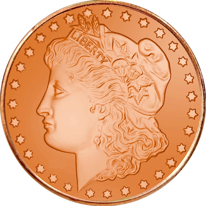 MORGAN 1 OZ .999 AVP COPPER ROUND