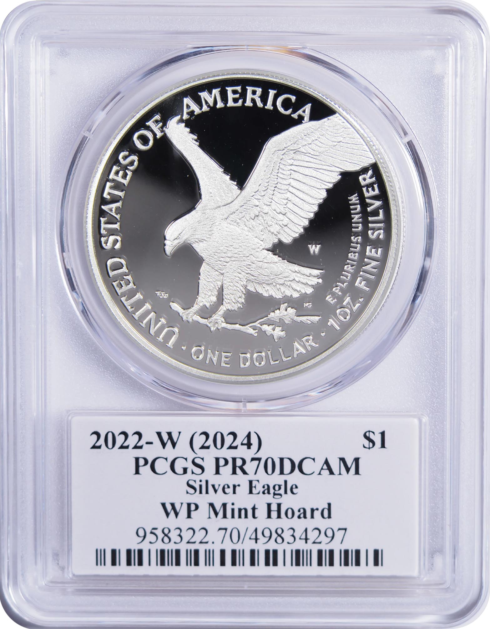 2022 ASE PCGS PR70 WP Hoard Damstra