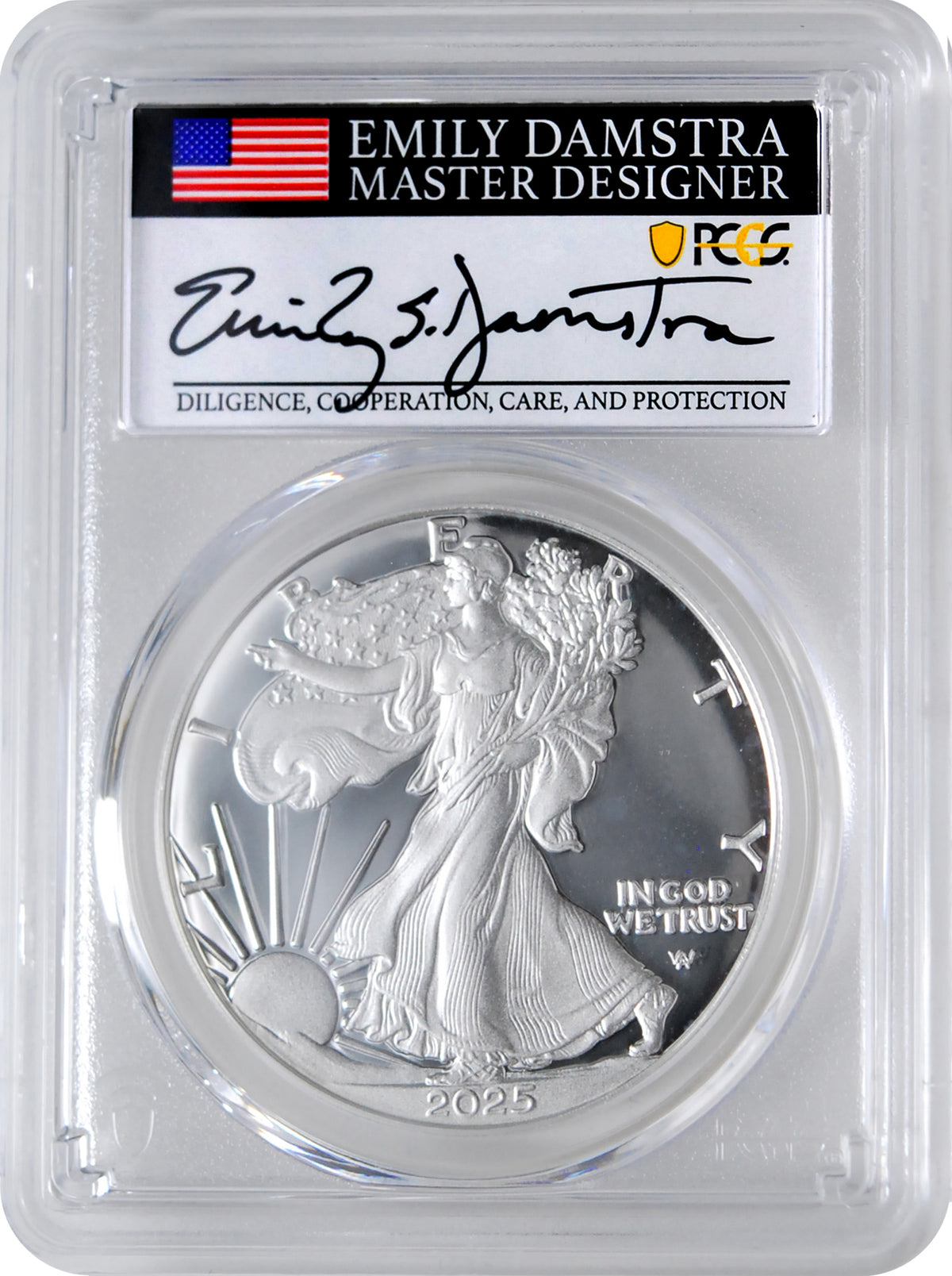 2025 FDI SILVER EAGLE PR70 DAMSTRA - Westminster Mint