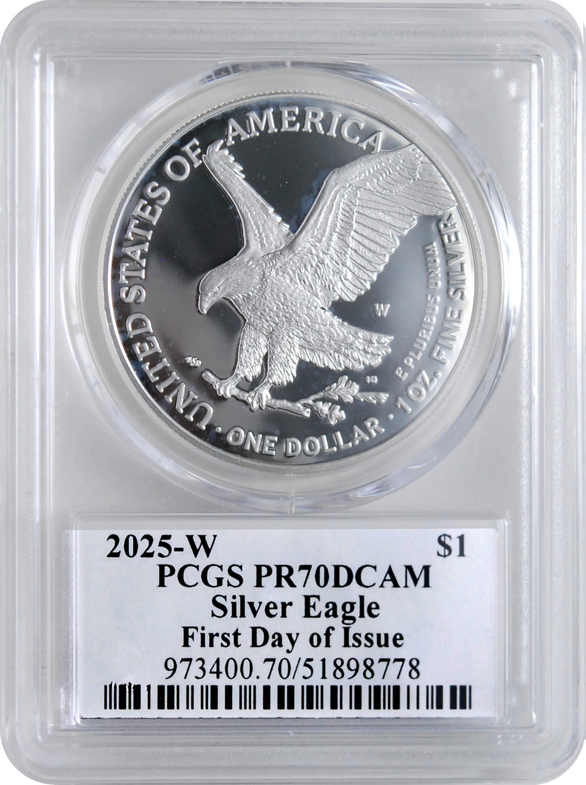 2025 FDI SILVER EAGLE PR70 DAMSTRA - Westminster Mint