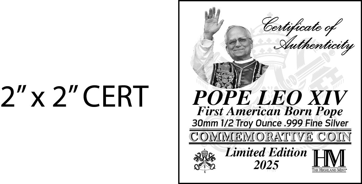 熱販売 XIV LEO POPE 2025 SILVER 2025 LTD OZ 1/2 語学・辞書・学習参考書