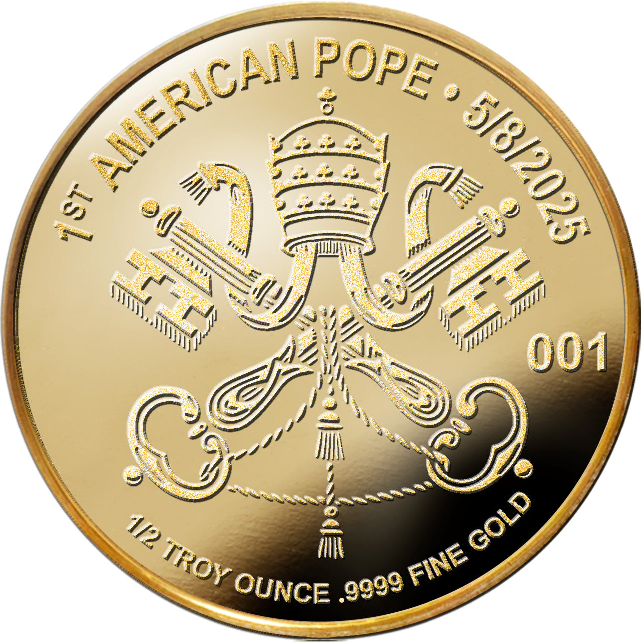 2025 POPE LEO XIV GOLD 1/2 OZ LTD 267