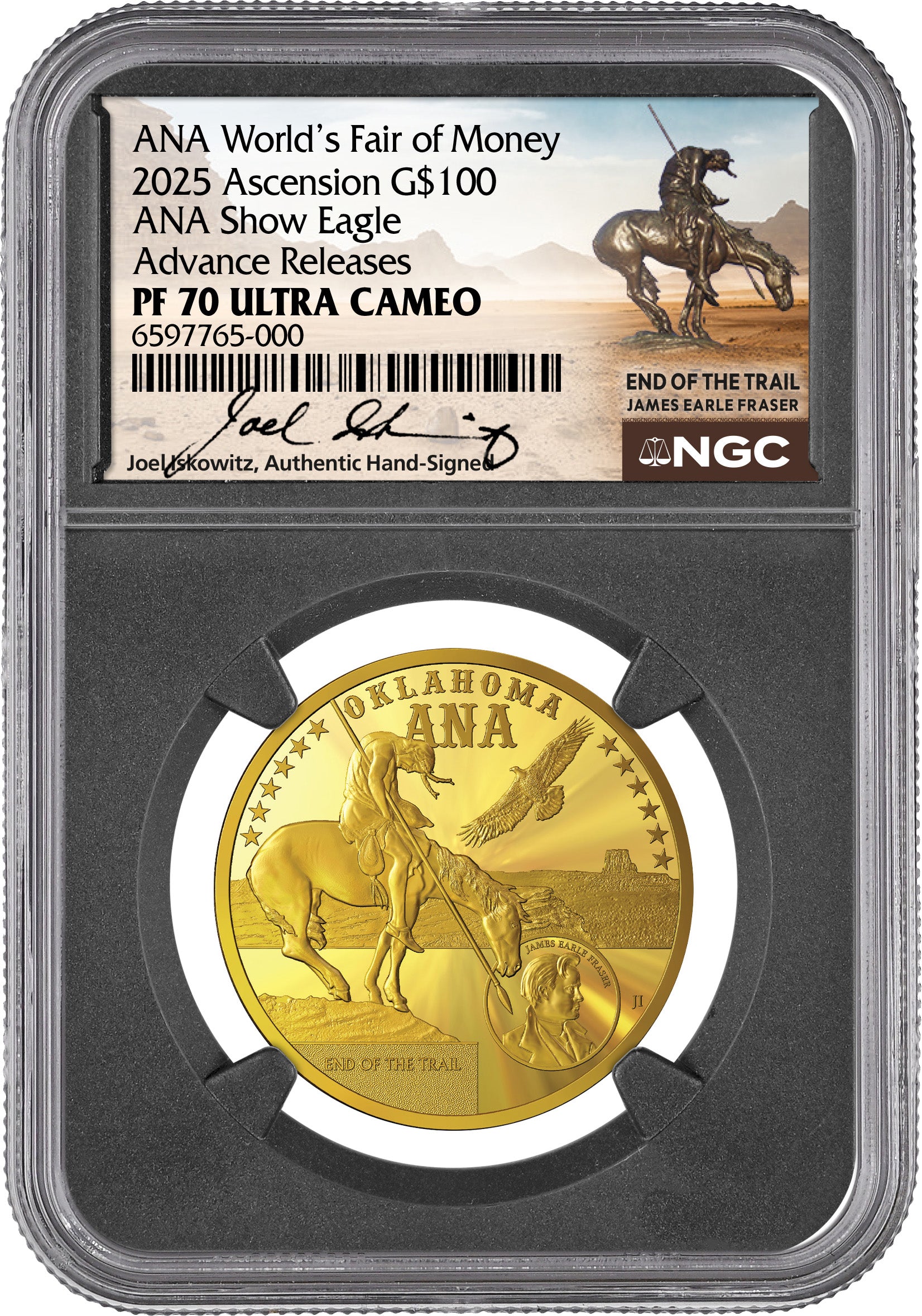 2025 ANA $100 Gold Eagle