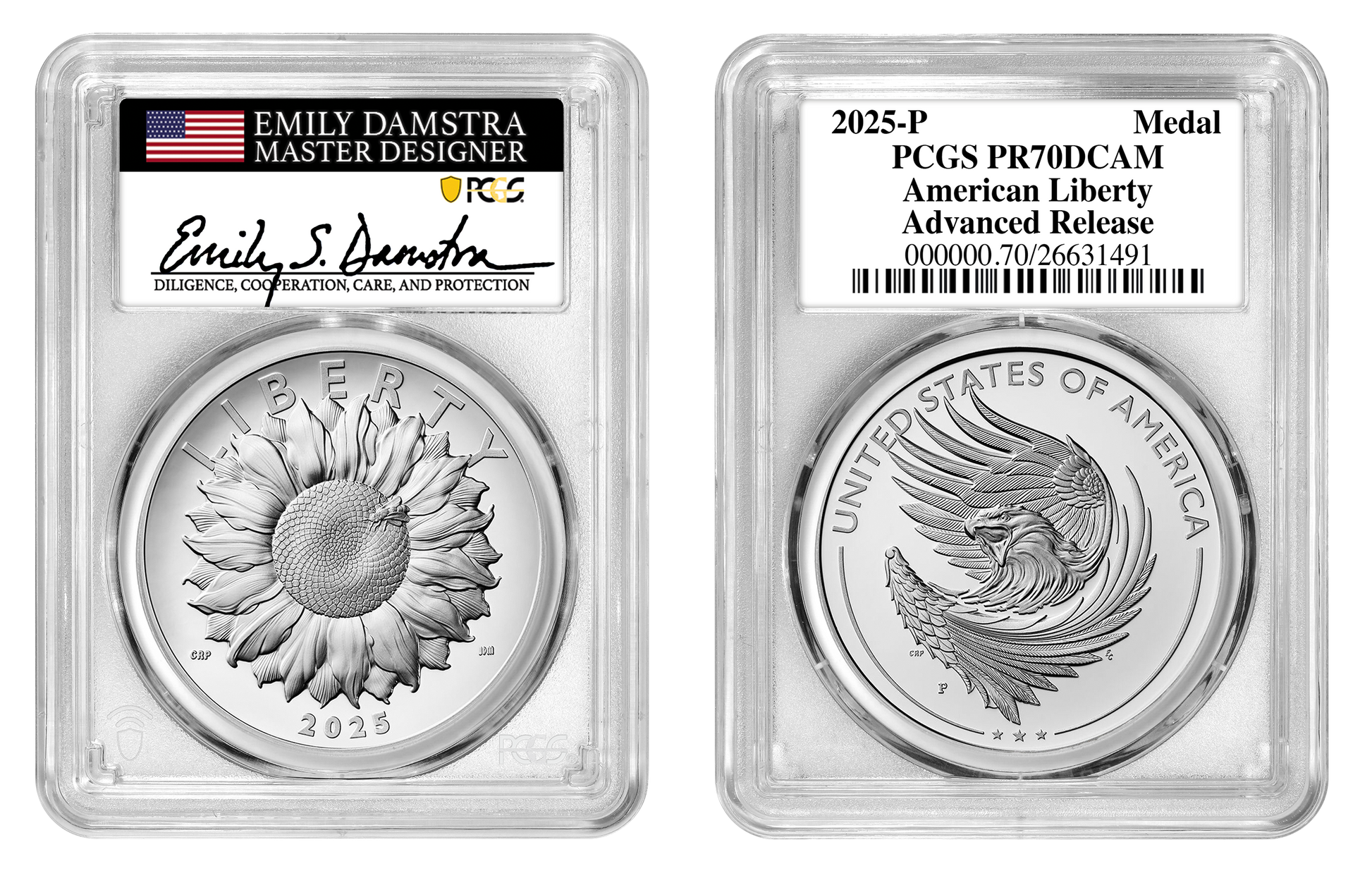 2025 AR SILVER SUNFLOWER MEDAL DAMSTRA