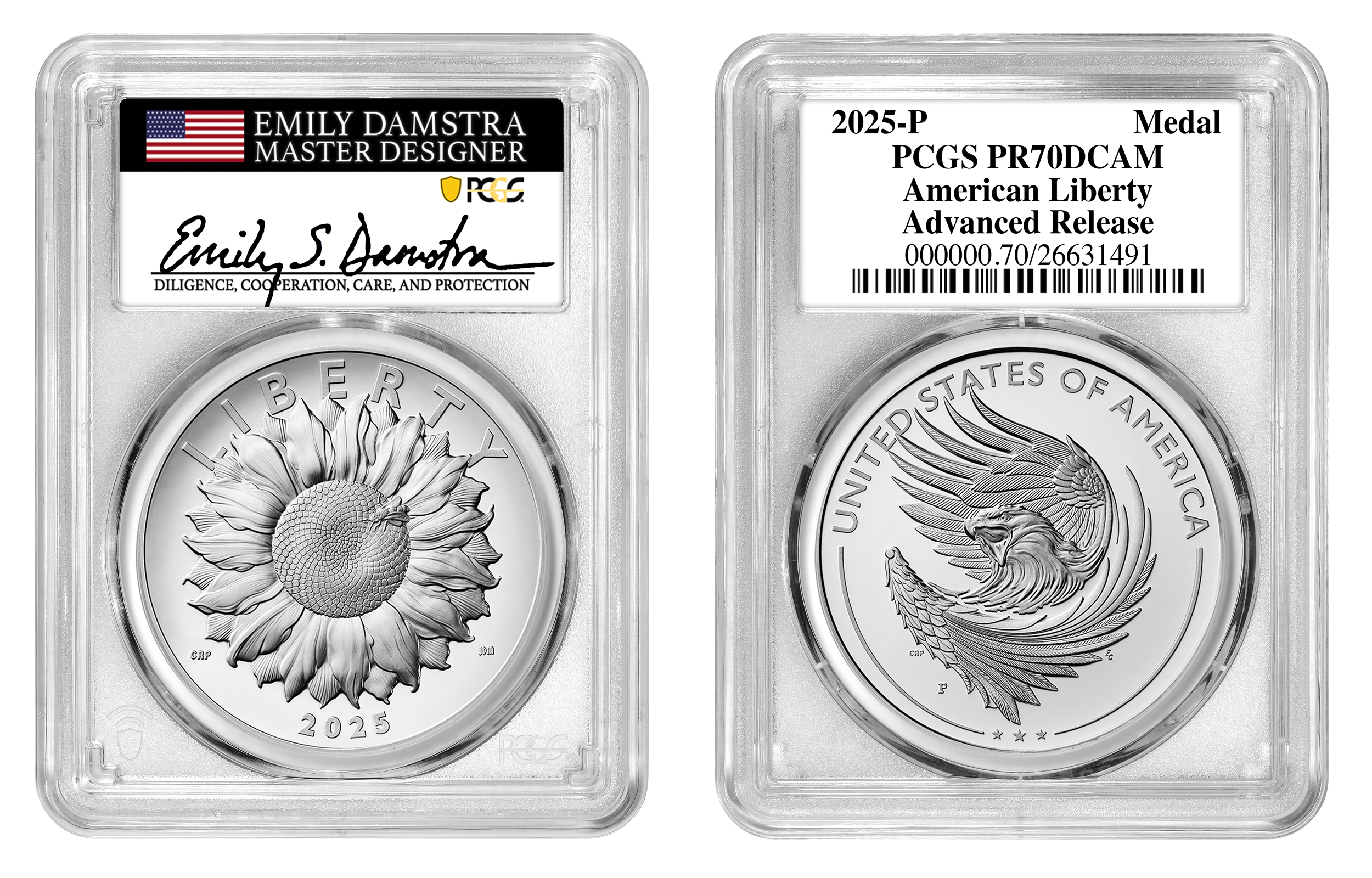 2025 AR SILVER SUNFLOWER MEDAL DAMSTRA