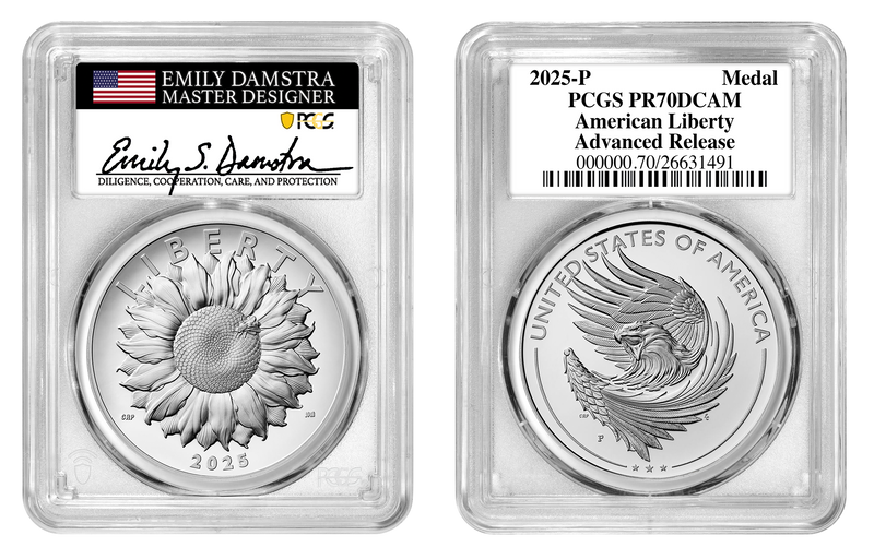 2025 AR SILVER SUNFLOWER MEDAL DAMSTRA